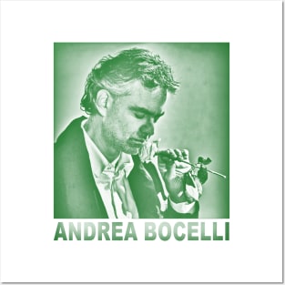 andrea bocelli - green solid style Posters and Art